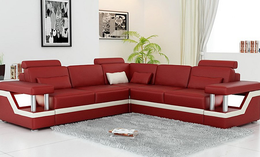 Selvatore -  L- Leather Sofa Lounge Set